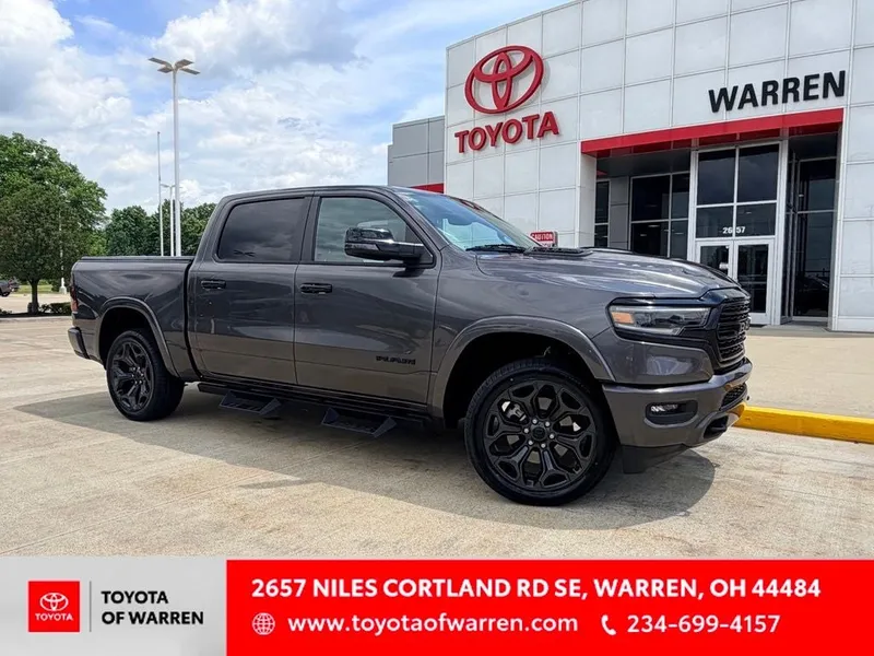 2024 RAM 1500 Limited in Granite Crystal Metallic Clearcoat — front three-quarter view