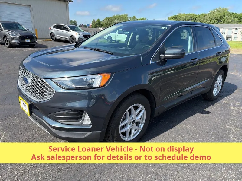 2024 Ford Edge SEL AWD in Stone Blue Metallic — front three-quarter view