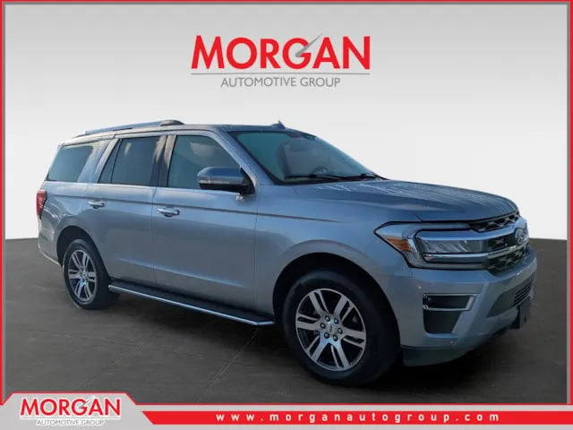 2022 Ford Expedition Limited in Silver — front three-quarter view
