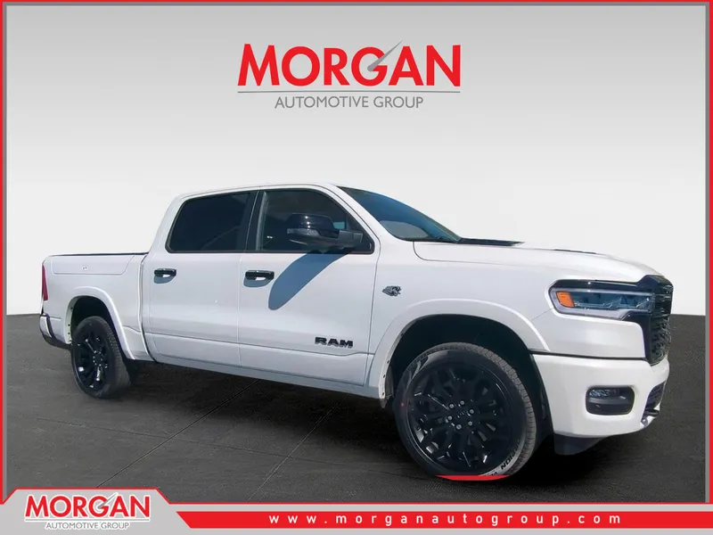 2026 Ram 1500 Limited in White — front three-quarter view