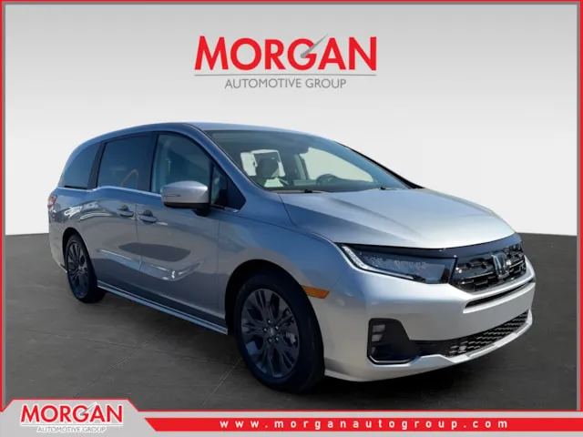 2026 Honda Odyssey Touring in Silver — front three-quarter view