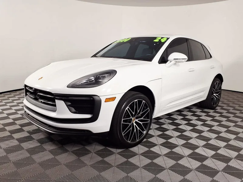 2024 Porsche Macan AWD in White — front three-quarter view