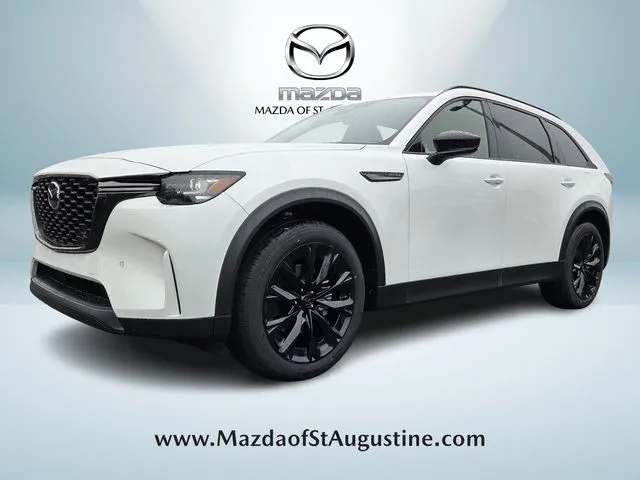 2026 Mazda CX-90 3.3 Turbo Premium in White — front three-quarter view