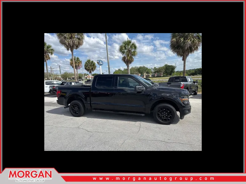 2024 Ford F-150 XLT in Black — front three-quarter view
