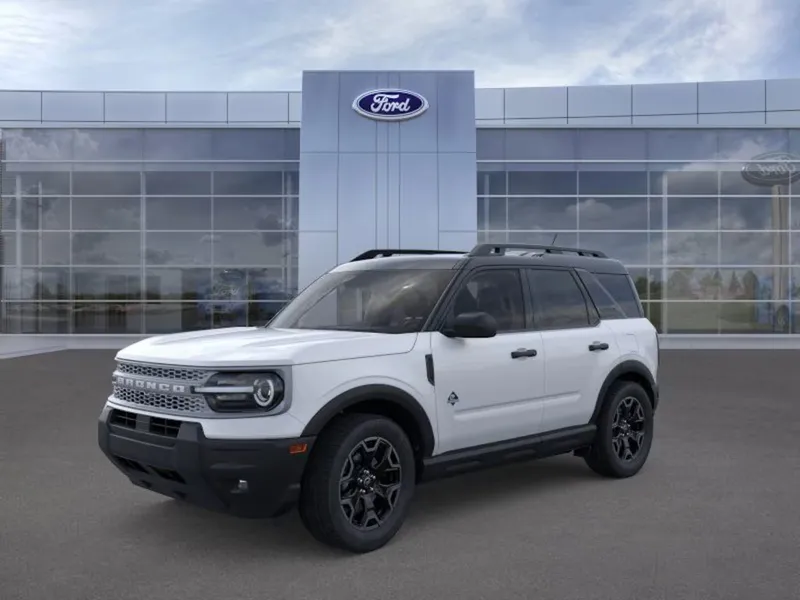 2026 Ford Bronco Sport in YZ White — front three-quarter view