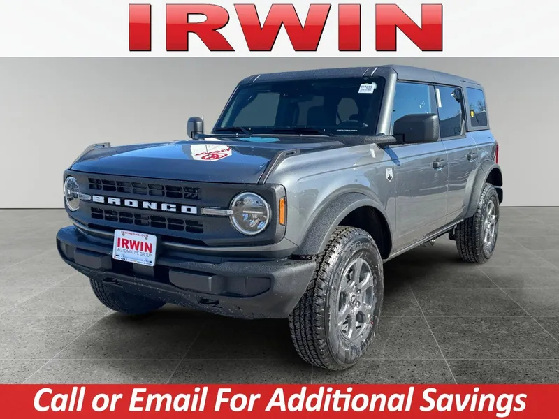 2026 Ford Bronco Big Bend in Gray — front three-quarter view