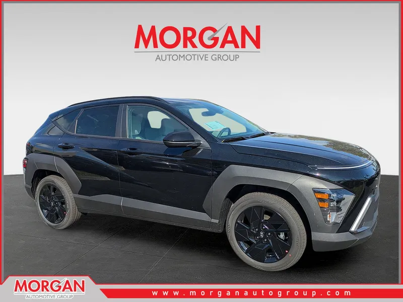 2026 Hyundai KONA SEL Sport in Abyss Black Pearl — front three-quarter view