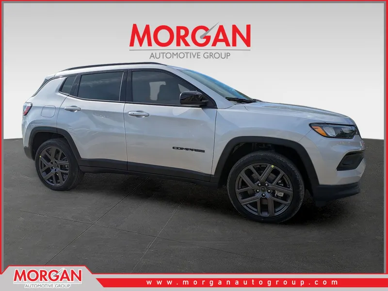 2026 Jeep Compass Latitude in Silver — front three-quarter view
