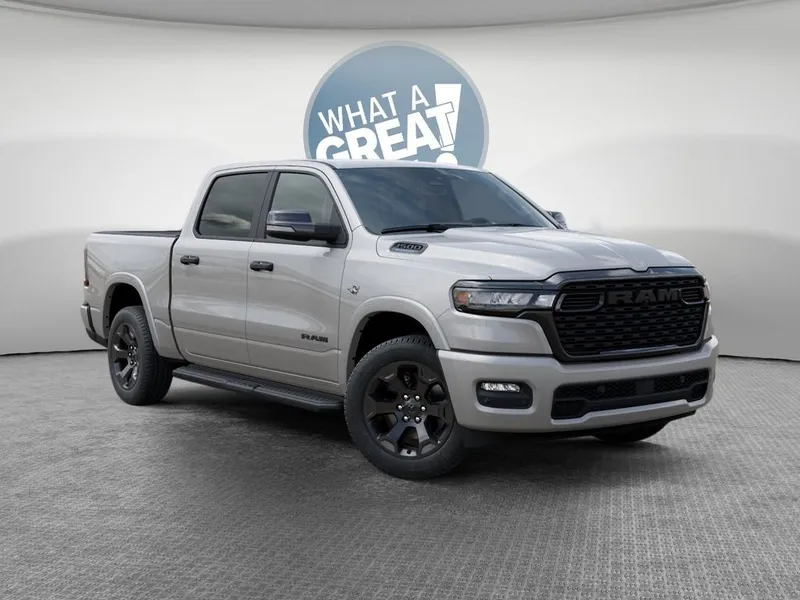 2026 RAM 1500 Big Horn/Lone Star in Silver Zynith Exterior Paint — front three-quarter view