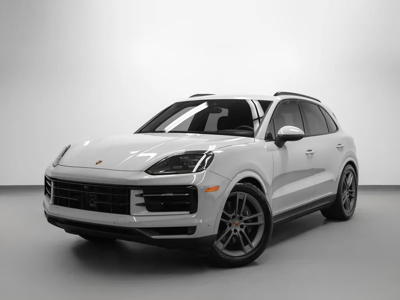 2025 Porsche Cayenne Cayenne in Chalk — front three-quarter view