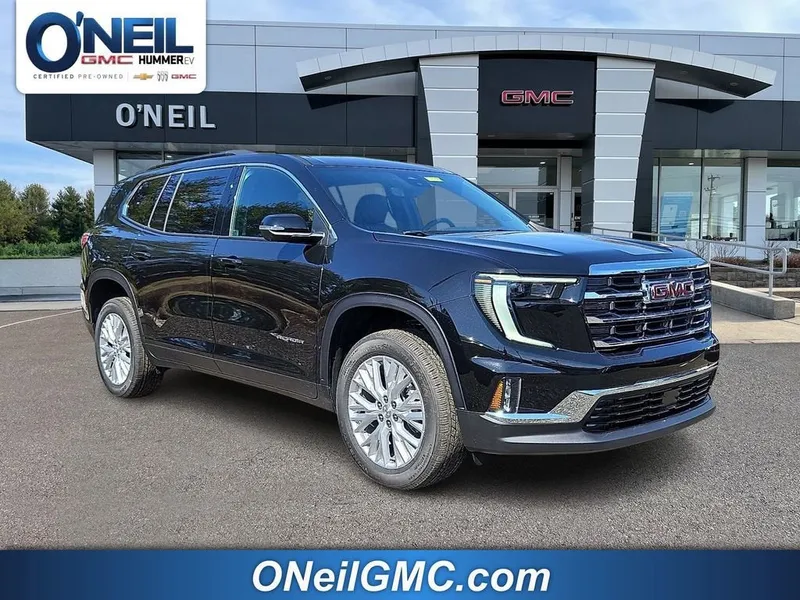 2026 GMC Acadia Elevation in Ebony Twilight Metallic — front three-quarter view