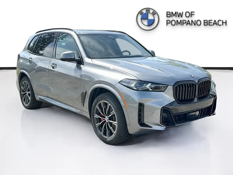 2026 BMW X5 sDrive40i in Skyscraper Grey Metallic — front three-quarter view