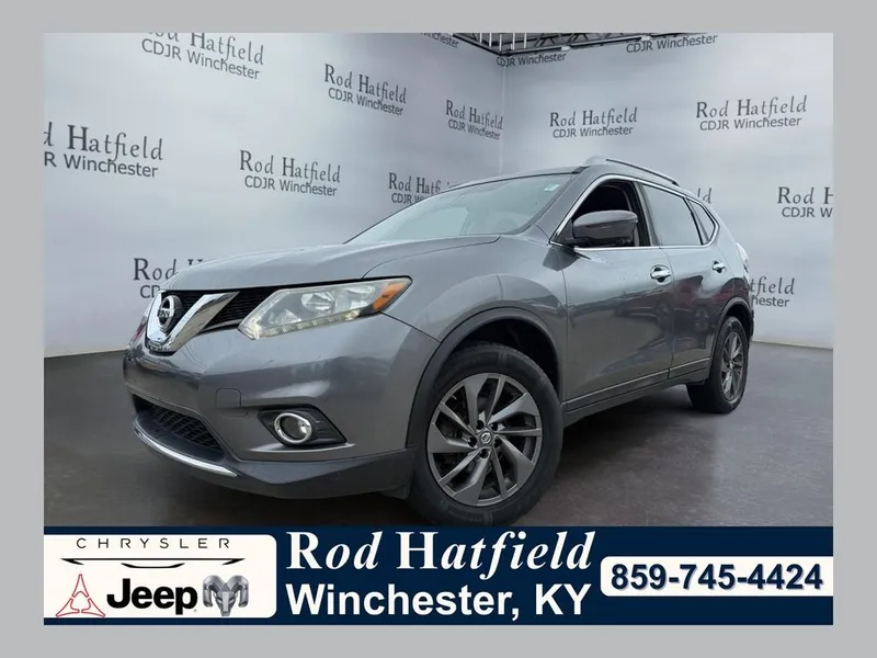 2016 Nissan Rogue SL in Gun Metallic — front three-quarter view