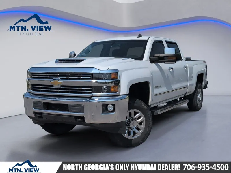 2017 Chevrolet Silverado 3500HD LTZ in Summit White — front three-quarter view
