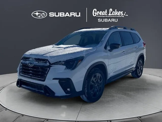 2026 Subaru ASCENT Onyx Edition Touring 7-Passenger in Crystal White Pearl — front three-quarter view