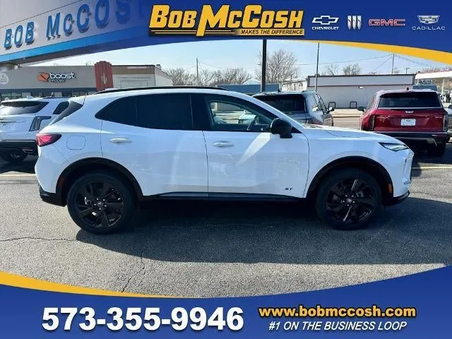 2026 Buick Envision Sport Touring in Summit White — front three-quarter view
