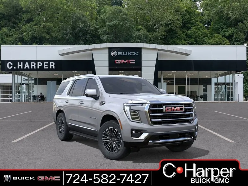 2026 GMC Yukon Elevation in Sterling Metallic — front three-quarter view