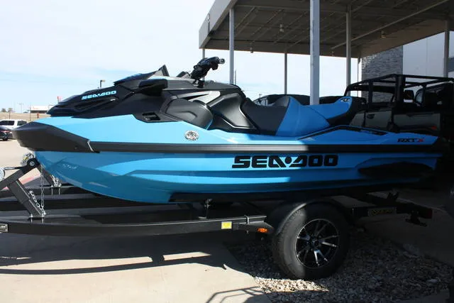 2026 Sea-Doo RXT-X™ 325 Gulfstream Blue Premium — front three-quarter view