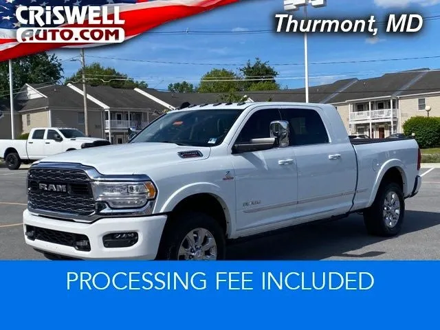 2022 RAM 2500 Limited Mega Cab 4x4 6'4' Box in Bright White Clearcoat — front three-quarter view