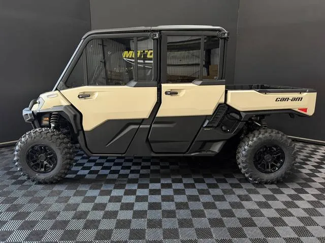 2026 Can-Am® Defender MAX Limited HD11 Desert Tan & Carbon Black — front three-quarter view