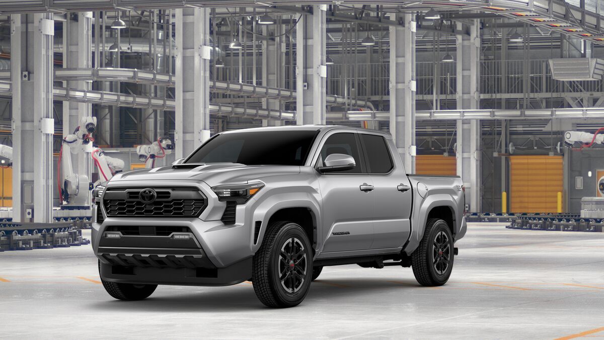 2026 Toyota Tacoma TRD Sport in Celestial Silver Metallic — front three-quarter view