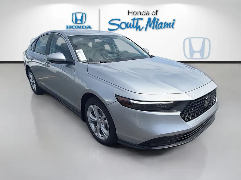 2026 Honda Accord Sedan LX in Solar Silver Metallic — front three-quarter view