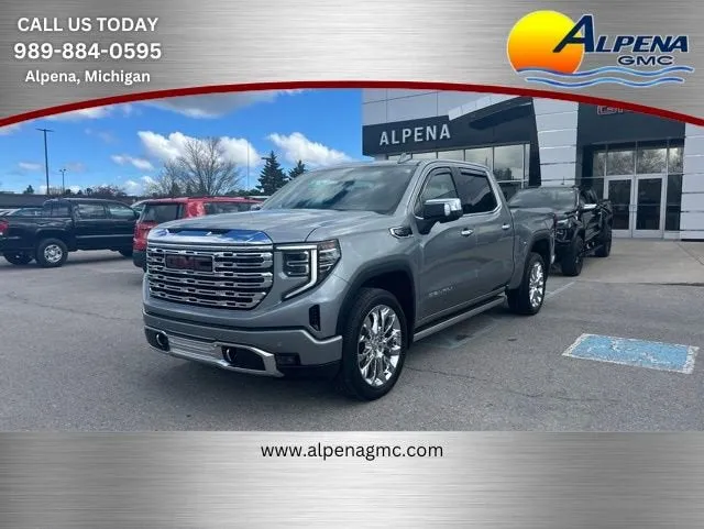 2024 GMC Sierra 1500 Denali in Sterling Metallic — front three-quarter view