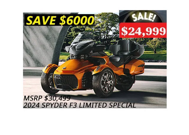 2024 Can-Am® Spyder F3 Limited Special Series — front three-quarter view