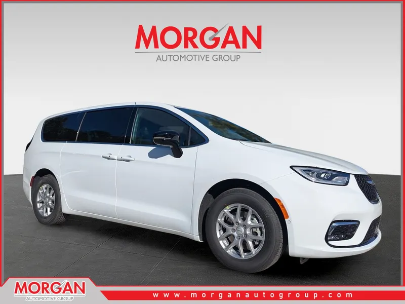 2026 Chrysler Pacifica Select in White — front three-quarter view