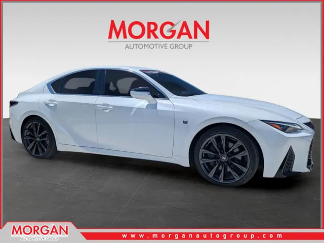 2024 Lexus IS 350 F SPORT in Ultra White — front three-quarter view