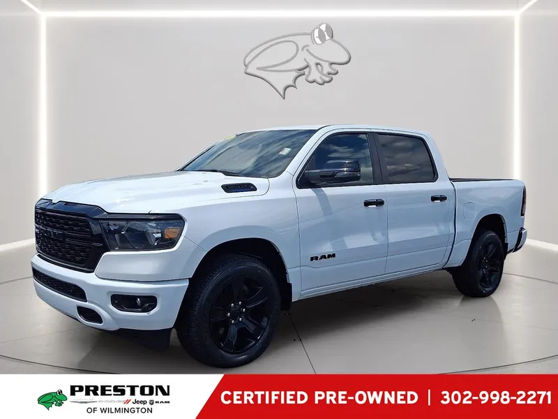 2023 RAM 1500 Big Horn in Bright White Clearcoat — front three-quarter view