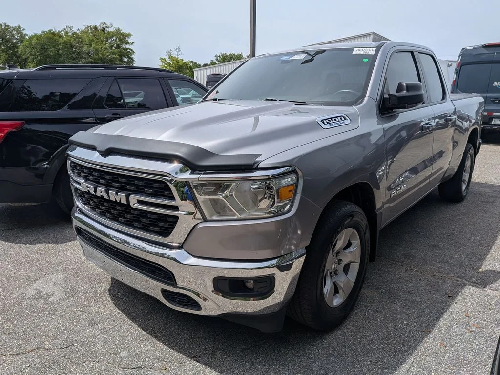 2022 Ram 1500 Big Horn/Lone Star in Silver — front three-quarter view