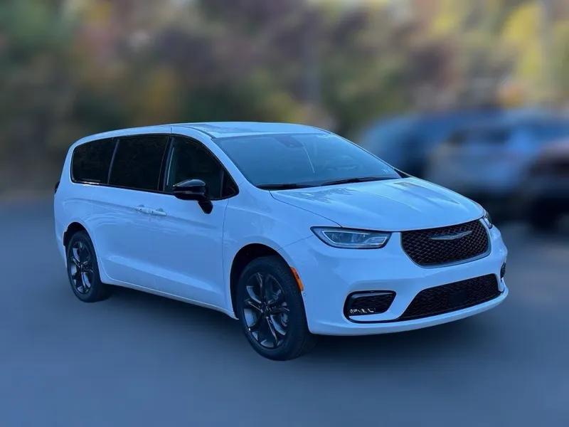 2026 Chrysler Pacifica PACIFICA SELECT AWD in Bright White Clear-Coat Exterior Paint — front three-quarter view