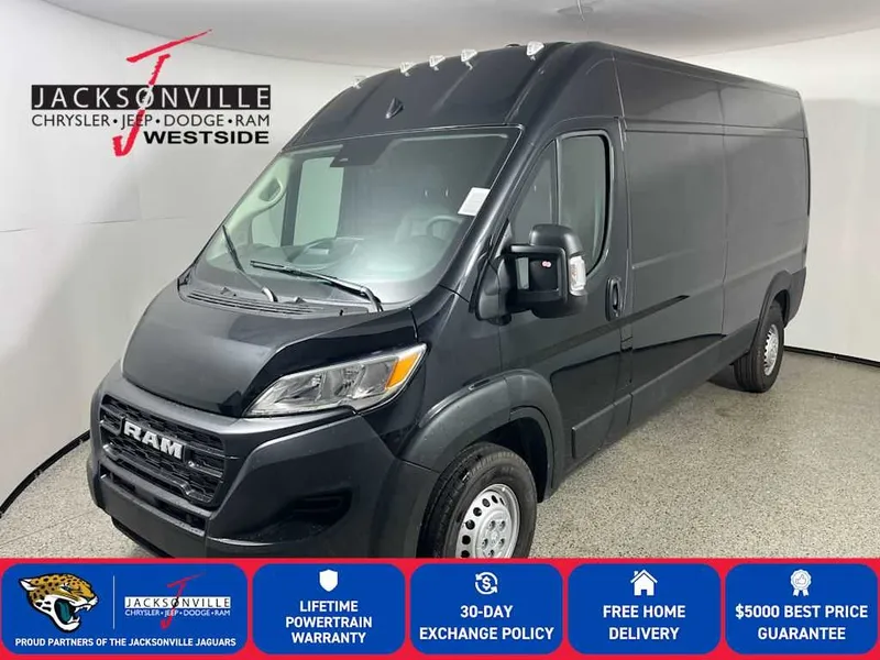2026 RAM ProMaster Tradesman in Black Clear-Coat Exterior Paint — front three-quarter view