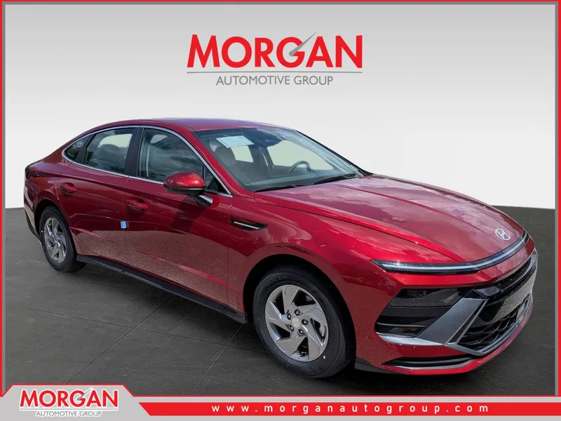 2026 Hyundai SONATA SE in Ultimate Red — front three-quarter view
