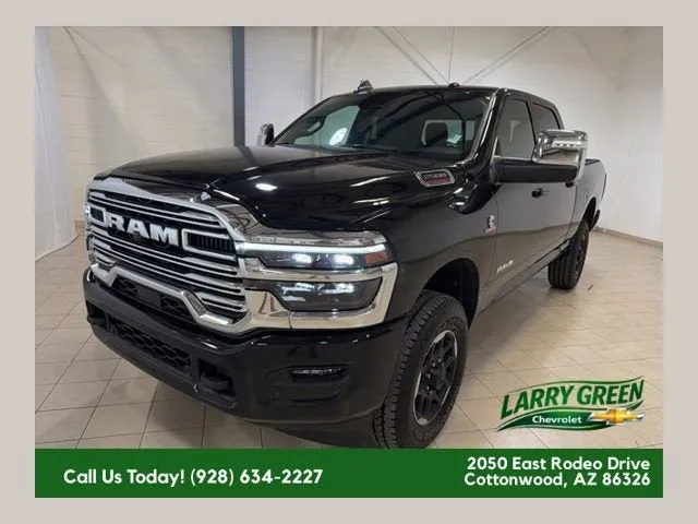 2026 RAM 2500 Laramie in Black — front three-quarter view