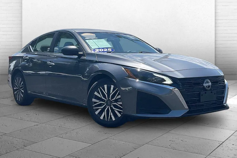2025 Nissan Altima SV in Gun Metallic — front three-quarter view