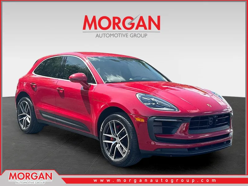 2023 Porsche Macan S in Carmine Red — front three-quarter view