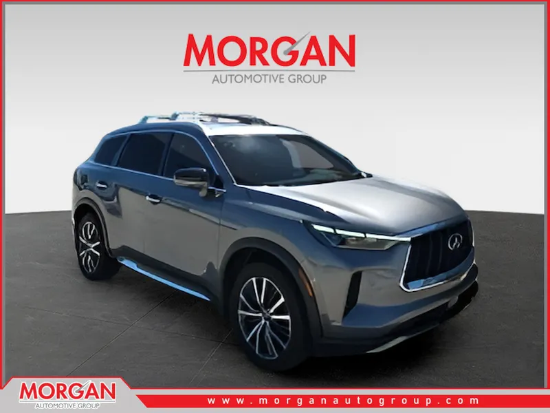 2023 INFINITI QX60 Sensory in Gray — front three-quarter view
