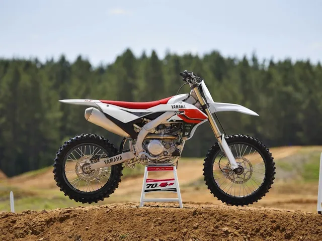 2026 Yamaha YZ450F 70th Anniversary Edition — front three-quarter view