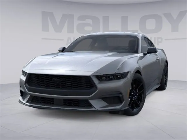 2026 Ford Mustang EcoBoost in Carbonized Gray Metallic — front three-quarter view