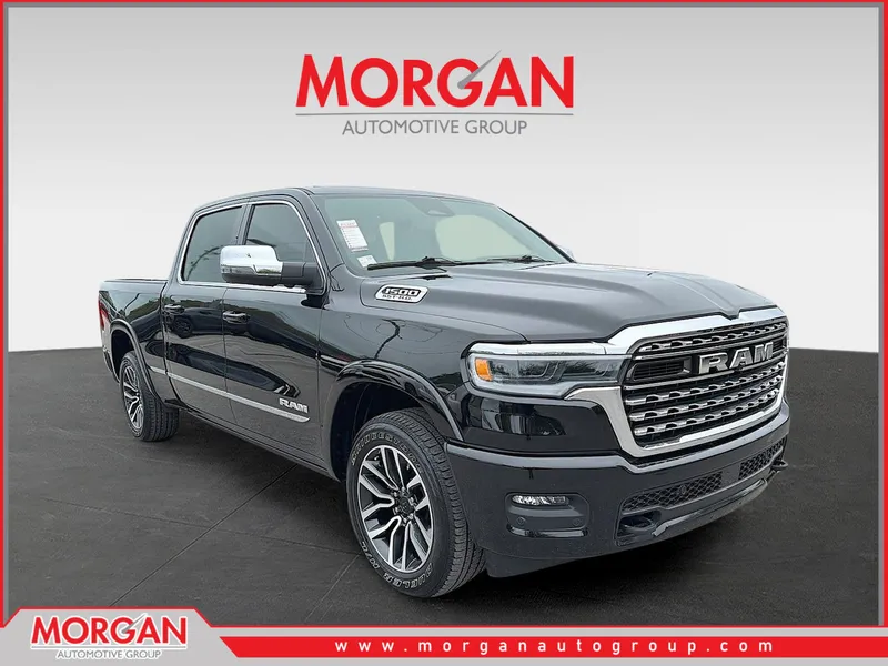2025 Ram 1500 Limited in Black — front three-quarter view