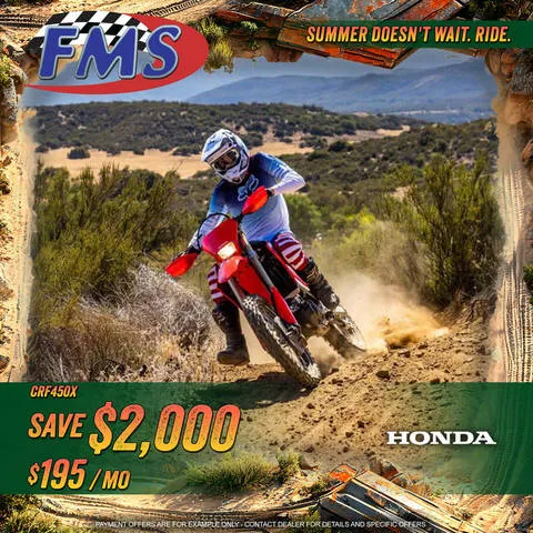 2024 Honda® CRF450X — front three-quarter view