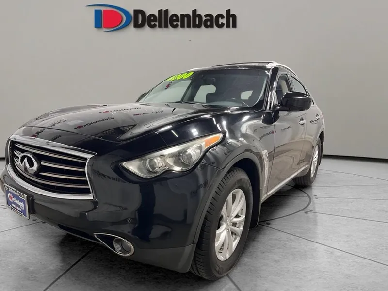 2013 INFINITI FX37 4DR AWD in Black Obsidian — front three-quarter view