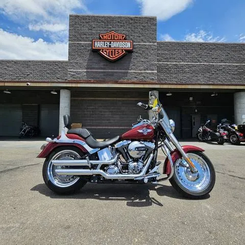 2017 Harley-Davidson® FLSTF - Fat Boy® — front three-quarter view