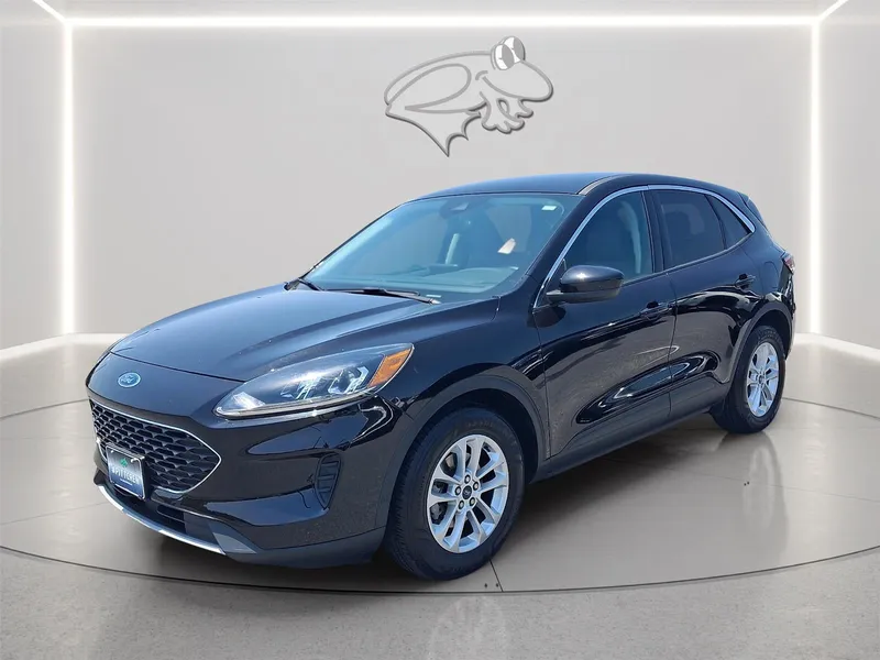 2021 Ford Escape SE in Agate Black — front three-quarter view