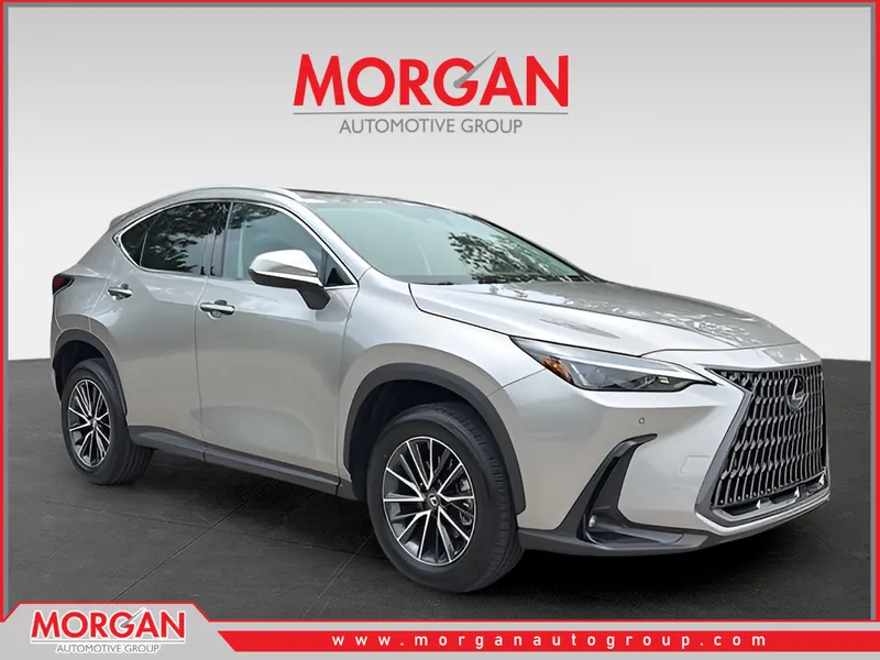 2025 Lexus NX 350 Premium in Silver — front three-quarter view