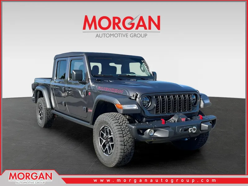 2026 Jeep Gladiator Rubicon in Gray — front three-quarter view