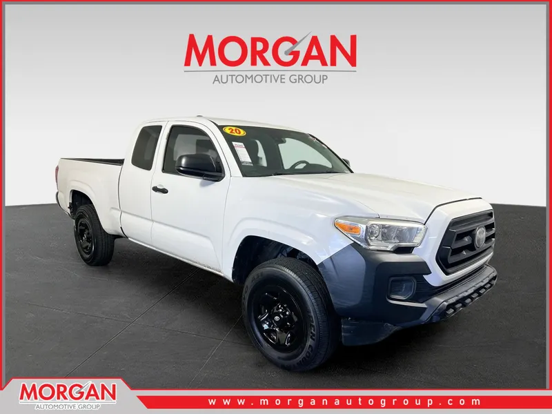 2020 Toyota Tacoma SR in Super White — front three-quarter view
