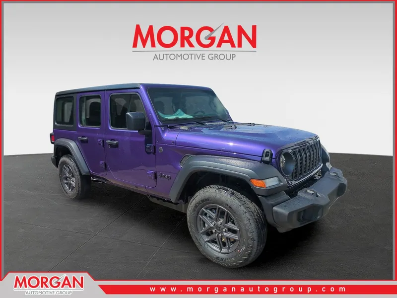 2026 Jeep Wrangler Sport in Purple — front three-quarter view